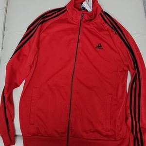 Adidas red large tracksuit jacket men's